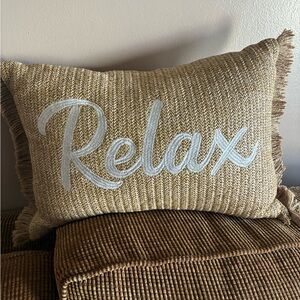 Relax Woven Throw Pillow